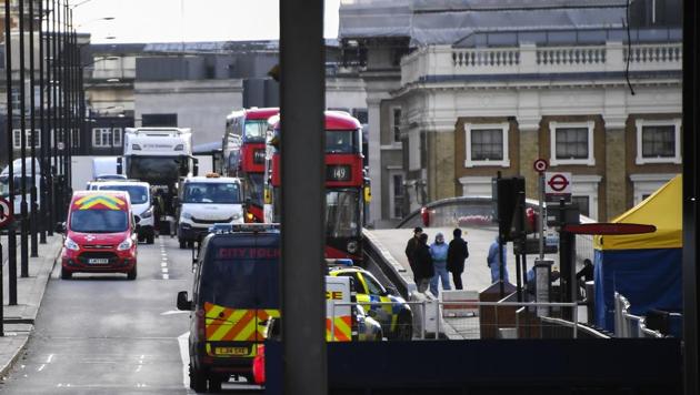 Cars and buses on the London Bridge in London on Sunday as police forensic work is completed following Friday's terror attack.(AP Photo) Cars and buses on the London Bridge in London on Sunday as police forensic work is completed following Friday's terror attack.(AP Photo)