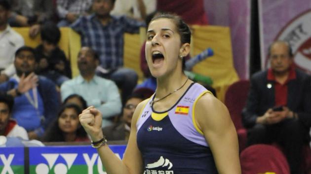 File image of Spanish shuttler Carolina Marin (HT Photo/ Deepak Gupta) File image of Spanish shuttler Carolina Marin (HT Photo/ Deepak Gupta)