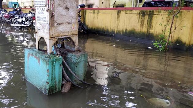 Water logged street in Tamil Nadu’s Chennai on Monday.(ANI File Photo) Water logged street in Tamil Nadu’s Chennai on Monday.(ANI File Photo)