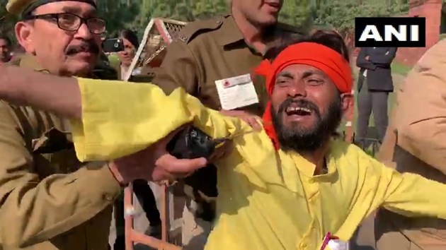The police officials have said that the man who was later detained for the security breach(Photo: ANI) The police officials have said that the man who was later detained for the security breach(Photo: ANI)