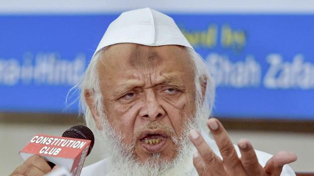 In this file photo from 2017, Jamiat Ulema-e-Hind President Maulana Syed Arshad Madani during a press conference in New Delhi. (PTI File) In this file photo from 2017, Jamiat Ulema-e-Hind President Maulana Syed Arshad Madani during a press conference in New Delhi. (PTI File)