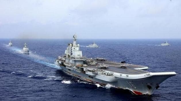 China's aircraft carrier Liaoning takes part in a military drill oin the western Pacific Ocean, April 18, 2018.(Reuters file photo)
