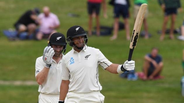New Zealand's Ross Taylor celebrates his century.(REUTERS) New Zealand's Ross Taylor celebrates his century.(REUTERS)