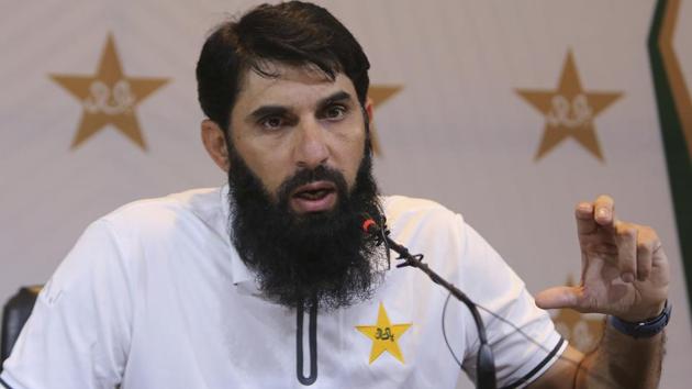 Pakistan's cricket chief selector and head coach Misbah-ul-Haq speaks to reporters. (AP) Pakistan's cricket chief selector and head coach Misbah-ul-Haq speaks to reporters. (AP)