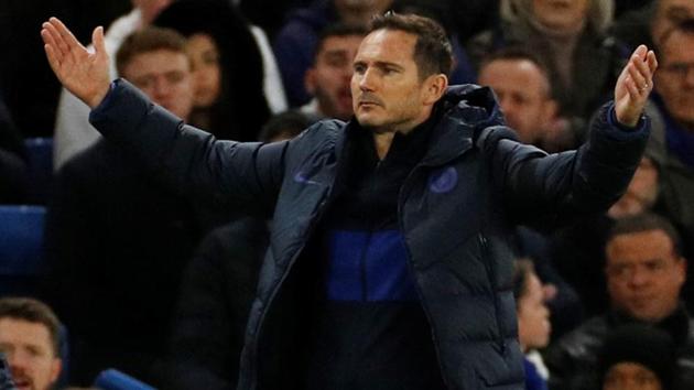 Chelsea manager Frank Lampard reacts.(Action Images via Reuters)