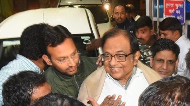 P Chidambaram after his release from Tihar Jail in Delhi after being granted bail by the Supreme Court.(Amal KS)