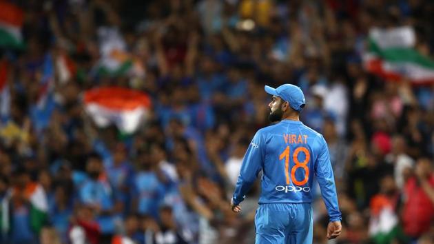 Virat Kohli of India looks on during the International Twenty20 match between Australia and India at Sydney Cricket Ground on November 25, 2018 in Sydney, Australia.(Getty Images)