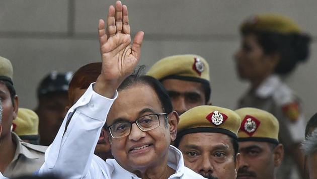 In this Sep. 2, 2019 file photo, Congress leader and former finance minister P Chidambaram after being produced at Rouse Avenue Court in connection with INX media case, in New Delhi. (PTI) In this Sep. 2, 2019 file photo, Congress leader and former finance minister P Chidambaram after being produced at Rouse Avenue Court in connection with INX media case, in New Delhi. (PTI)