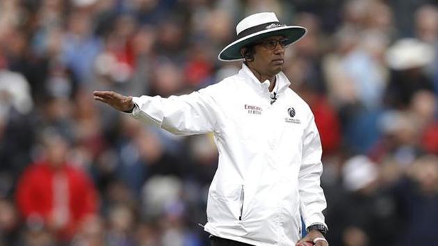 File photo of umpire signalling a no ball. (File) File photo of umpire signalling a no ball. (File)