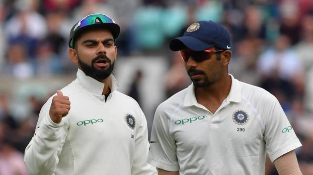 File image of India skipper Virat Kohli with Jasprit Bumrah.(Getty Images)