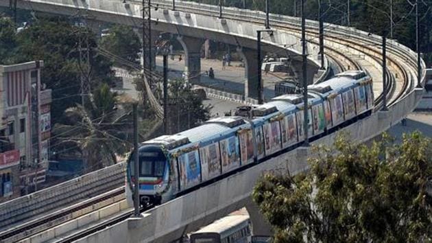Earlier carrying pepper spray was disallowed in metro trains in Hyderabad on grounds of fire safety.(PTI PHOTO.) Earlier carrying pepper spray was disallowed in metro trains in Hyderabad on grounds of fire safety.(PTI PHOTO.)