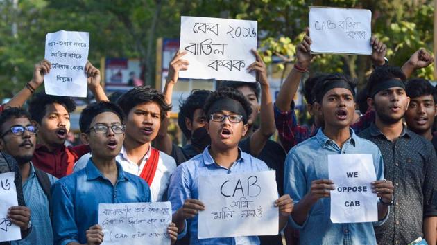 Students hold placards as they protest against the Citizenship (Amendment) Bill, in Guwahati. (Photo: PTI) Students hold placards as they protest against the Citizenship (Amendment) Bill, in Guwahati. (Photo: PTI)