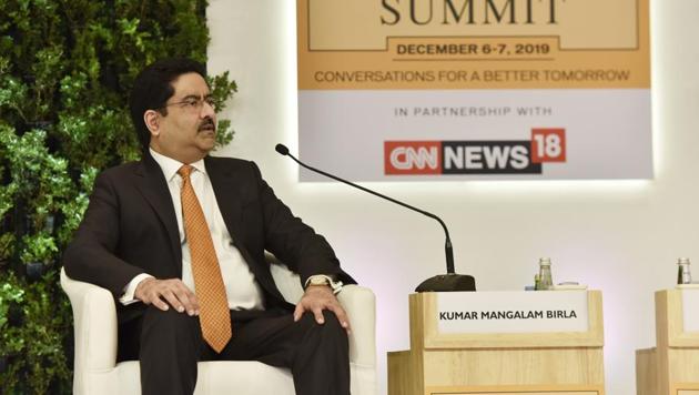 Kumar Mangalam Birla, Chairman, Aditya Birla Group seen during the Hindustan Times Leadership Summit at Taj Palace in New Delhi on Friday.(Sanjeev Verma/HT PHOTO)