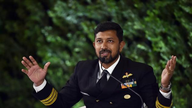 Commander Abhilash Tomy was rescued after a combined effort of four nations, which became one of the biggest rescue missions of the century. (Ajay Aggarwal/HT PHOTO)