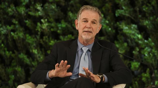 Reed Hastings, Founder and CEO, Netflix during the Hindustan Times Leadership Summit, at Taj Palace, in New Delhi, India, on Friday, December 06, 2019. (Photo by Raj K Raj / Hindustan Times)(Raj K Raj/HT PHOTO)