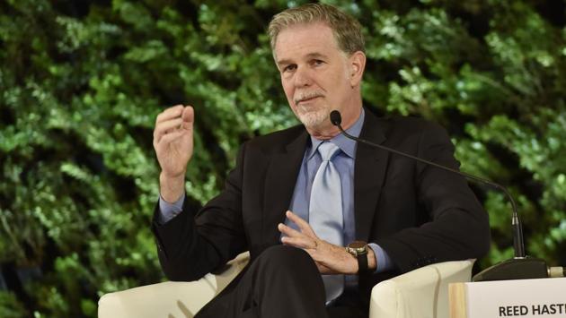 We compete with Disney+, Hotstar and Amazon Prime Video. We have to be better than anybody else at pleasing you: Reed Hastings at HTLS 2019. (Sanjeev Verma/HT PHOTO)