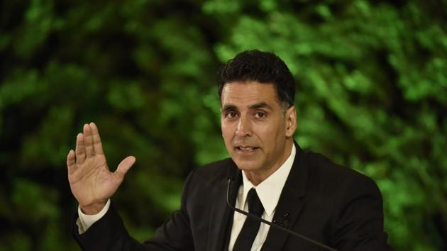 Actor Akshay Kumar during HTLS 2019 said that he’s done about 140 films in his career and Good Newwz is one of his best films. (Sanjeev Verma/HT PHOTO)