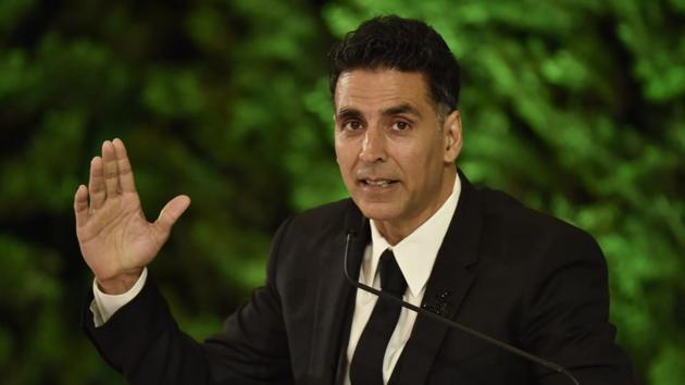 Actor Akshay Kumar seen during the Hindustan Times Leadership Summit at Taj Palace, in New Delhi, India, on Friday, December 6, 2019.(Sanjeev Verma/HT PHOTO)