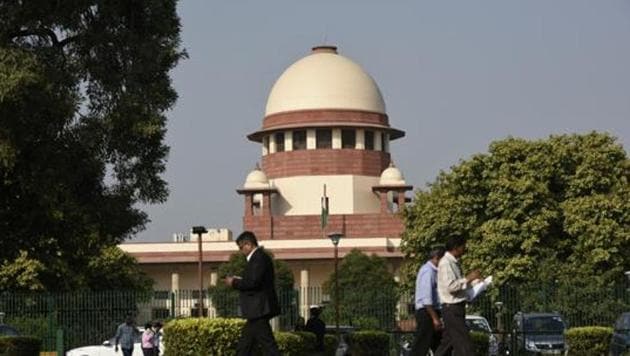 A view of the Supreme Court building, in New Delhi, India.(Burhaan Kinu/HT PHOTO)