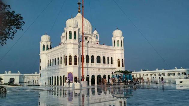 Gurdwara Darbar Sahib in Kartarpur, Pakistan, is the final resting place of Sikh faith founder Guru Nanak Dev and is located 4km from the Indian border town of Dera Baba Nanak. It took 72 years to bridge that distance with the opening of the Kartarpur Corridor on November 9 to facilitate visa-free entry of Indian pilgrims. (HT Photo) Gurdwara Darbar Sahib in Kartarpur, Pakistan, is the final resting place of Sikh faith founder Guru Nanak Dev and is located 4km from the Indian border town of Dera Baba Nanak. It took 72 years to bridge that distance with the opening of the Kartarpur Corridor on November 9 to facilitate visa-free entry of Indian pilgrims. (HT Photo)
