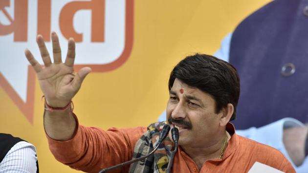 Delhi BJP President Manoj Tiwari.(Sanjeev Verma/HT PHOTO)