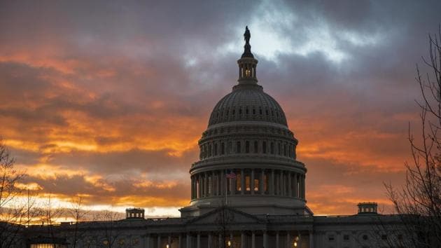 FILE- In this Jan. 24, 2019, file photo, the U.S. Capitol at sunset in Washington. Republicans have high hopes of using the House drive toward impeaching President Donald Trump to defeat Democrats from swing districts loaded with moderate voters. (AP Photo/J. Scott Applewhite, File)(AP)