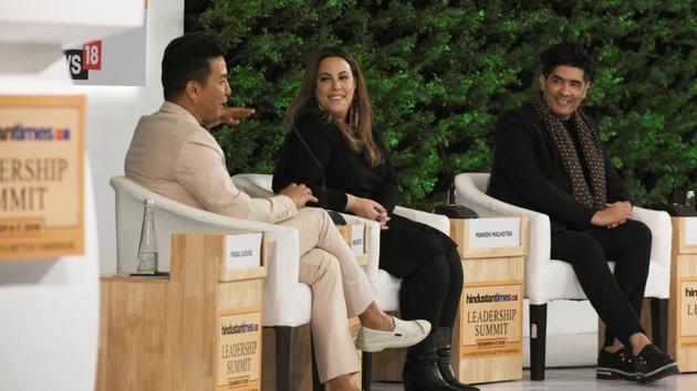 Manish Malhotra during HinTLS 2019 said, “Sustainability has become a hashtag.” (Raj K Raj/HT PHOTO)