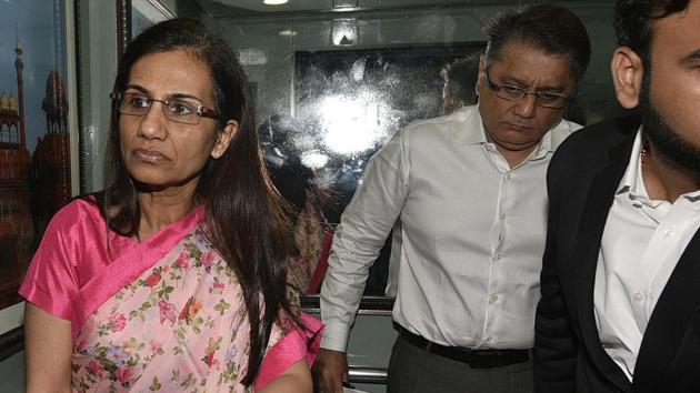 File photo: Former ICICI Bank CEO Chanda Kochhar and her husband Deepak Kochhar arrive to appear before Enforcement Directorate (ED) in connection with a bank loan fraud and money laundering case probe, in New Delhi. (Biplov Bhuyan/HT Photo) File photo: Former ICICI Bank CEO Chanda Kochhar and her husband Deepak Kochhar arrive to appear before Enforcement Directorate (ED) in connection with a bank loan fraud and money laundering case probe, in New Delhi. (Biplov Bhuyan/HT Photo)