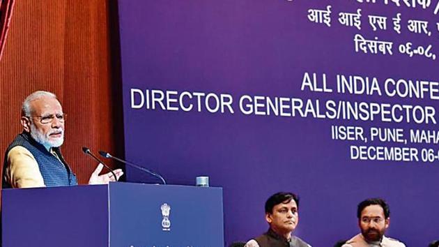 A statement issued by the Prime Minister’s Office said PM Modi was of the view that technology provides an effective weapon to ensure proactive policing that factors in the feedback of the common man. (ANI) A statement issued by the Prime Minister’s Office said PM Modi was of the view that technology provides an effective weapon to ensure proactive policing that factors in the feedback of the common man. (ANI)