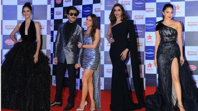 Ananya Panday, Ranveer Singh, Sara Ali Khan, Deepika Padukone and Kiara Advani at Star Screen Awards 2019.(Varinder Chawla)