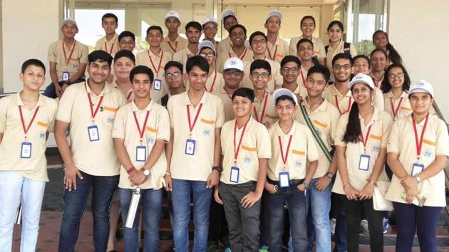 Isro selected three students from each state/UT on the basis of performance in academics and extracurricular activities. (HT) Isro selected three students from each state/UT on the basis of performance in academics and extracurricular activities. (HT)