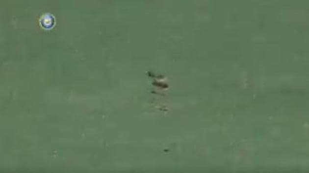 BCCI Domestic shared the video of the snake on the ground in Vijaywada on its Twitter handle.(Twitter/BCCI Domestic)