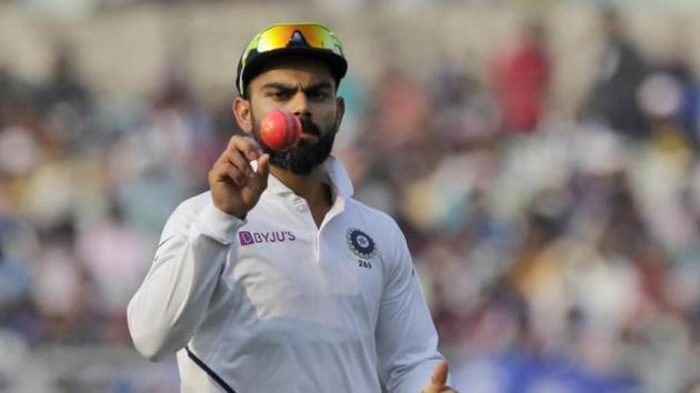 File image of India skipper Virat Kohli with pink ball. (AP Image) File image of India skipper Virat Kohli with pink ball. (AP Image)