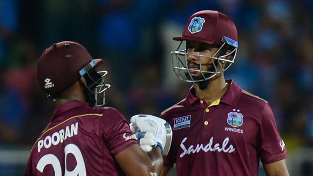 West Indies cricketer Lendl Simmons (R) and Nicholas Pooran (L). (AFP) West Indies cricketer Lendl Simmons (R) and Nicholas Pooran (L). (AFP)