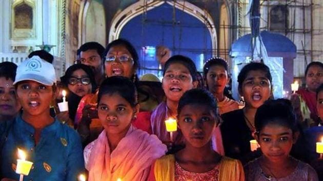 People hold a candle march and protest against the after the rape and murder of woman veterinary doctor, in Hyderabad. (ANI Photo)(Pic: Style Photo service.)