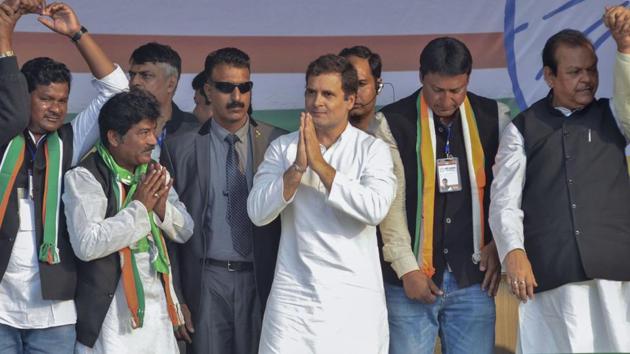 Congress MP Rahul Gandhi during an election campaign rally for the third phase of Jharkhand Assembly elections, in Ranchi, on Monday. (PTI Photo) Congress MP Rahul Gandhi during an election campaign rally for the third phase of Jharkhand Assembly elections, in Ranchi, on Monday. (PTI Photo)