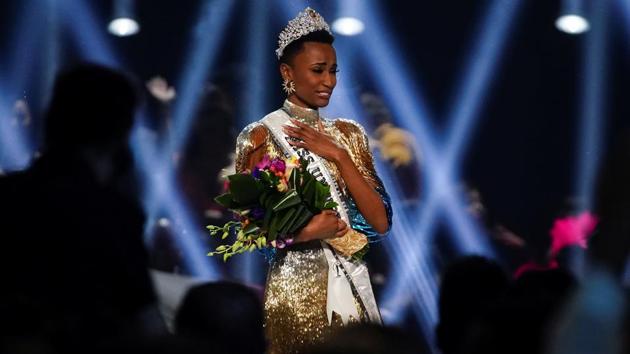 Zozibini Tunzi, of South Africa, takes her first walk as Miss Universe after winning the 2019 Miss Universe pageant at Tyler Perry Studios in Atlanta, Georgia, U.S. December 8, 2019. REUTERS/Elijah Nouvelage(REUTERS)