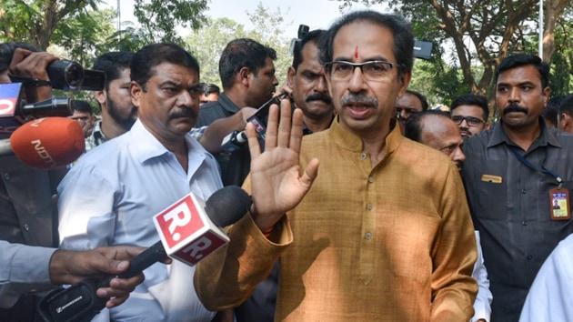 Maharashtra CM Uddhav Thackeray interacts with media at Vidhan Bhawan,Nariman Point on Dec 10, 2019 (Pramod Thakur/ Hindustan Times photo)