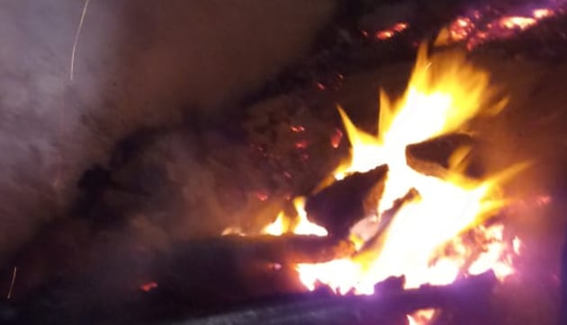 Fire in furniture godown in Delhi’s Kirari (HT Photo) Fire in furniture godown in Delhi’s Kirari (HT Photo)