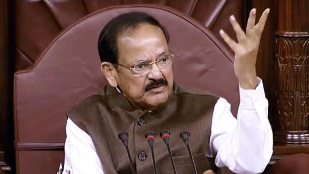 Rajya Sabha Chairman M Venkaiah Naidu speaks during the ongoing Winter Session of Parliament in New Delhi on Monday. (ANI Photo/RSTV) Rajya Sabha Chairman M Venkaiah Naidu speaks during the ongoing Winter Session of Parliament in New Delhi on Monday. (ANI Photo/RSTV)