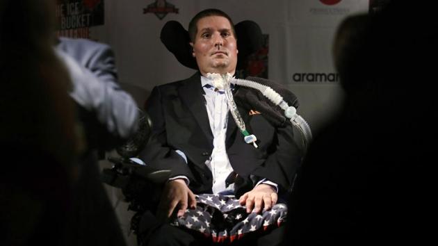 Pete Frates, who was stricken with amyotrophic lateral sclerosis, or ALS, died Monday.(AP File Photo) Pete Frates, who was stricken with amyotrophic lateral sclerosis, or ALS, died Monday.(AP File Photo)