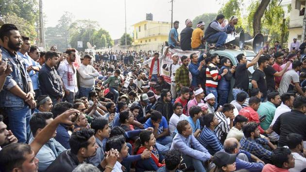 Unlike Bengali majority Barak Valley, the passage of the Citizenship Amendment Bill (CAB) has sparked off mass protests in the Assamese-speaking Brahmaputra Valley in Assam.(PTI)