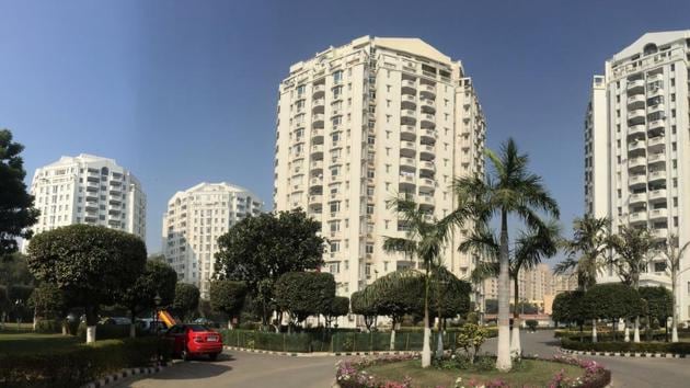 A residential society located on the main Sohna road at sector-47, Gurugram.(Parveen Kumar / HT Photo) A residential society located on the main Sohna road at sector-47, Gurugram.(Parveen Kumar / HT Photo)
