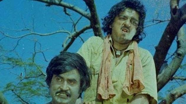 Rajinikanth and Kamal Haasan in 16 Vayathinile. Rajinikanth and Kamal Haasan in 16 Vayathinile.