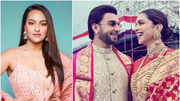 Sonakshi Sinha adores Ranveer Singh and Deepika Padukone’s PDA on social media.