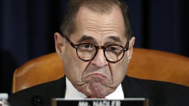 House Judiciary Committee Chairman Rep. Jerrold Nadler, D-N.Y., listens during a House Judiciary Committee markup of the articles of impeachment against President Donald Trump in Washington. The House Judiciary Committee abruptly postponed a historic vote on articles of impeachment against President Donald Trump, shutting down a 14-hour session that dragged with partisanship but had been expected to end with the formal charges being sent to the full House for a vote next week. Approval of the two charges against the president is still expected Friday in the committee. (Alex Brandon / AP)