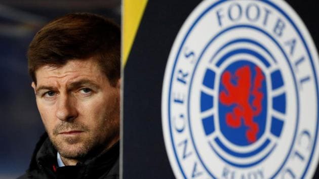 Rangers manager Steven Gerrard before a Europa League match.(Action Images via Reuters)