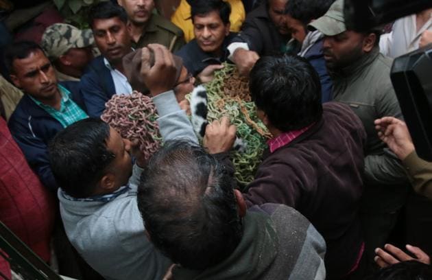 A forest department official said the leopard had probably come from the Jhalana forest area and could have crossed the University of Rajasthan campus into the residential area. (himanshu vyas / hindustan times) A forest department official said the leopard had probably come from the Jhalana forest area and could have crossed the University of Rajasthan campus into the residential area. (himanshu vyas / hindustan times)