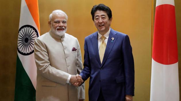 Japanese Prime Minister Shinzo Abe is considering cancelling his trip to India scheduled to begin on Sunday, Japan’s Jiji Press reported.(REUTERS)