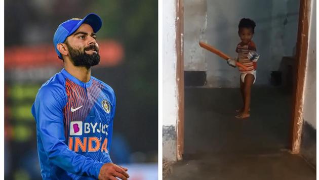 Virat Kohli impressed impressed with diaper wearing kid. (PTI/Twitter) Virat Kohli impressed impressed with diaper wearing kid. (PTI/Twitter)